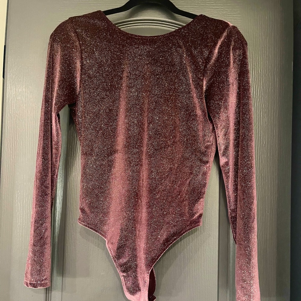 Purple Velvet Bodysuit